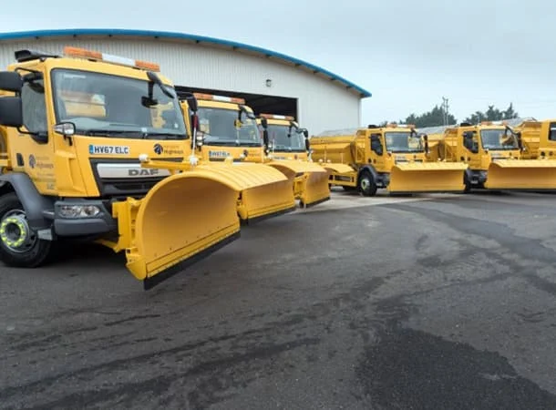 Hampshire snow plough and gritters