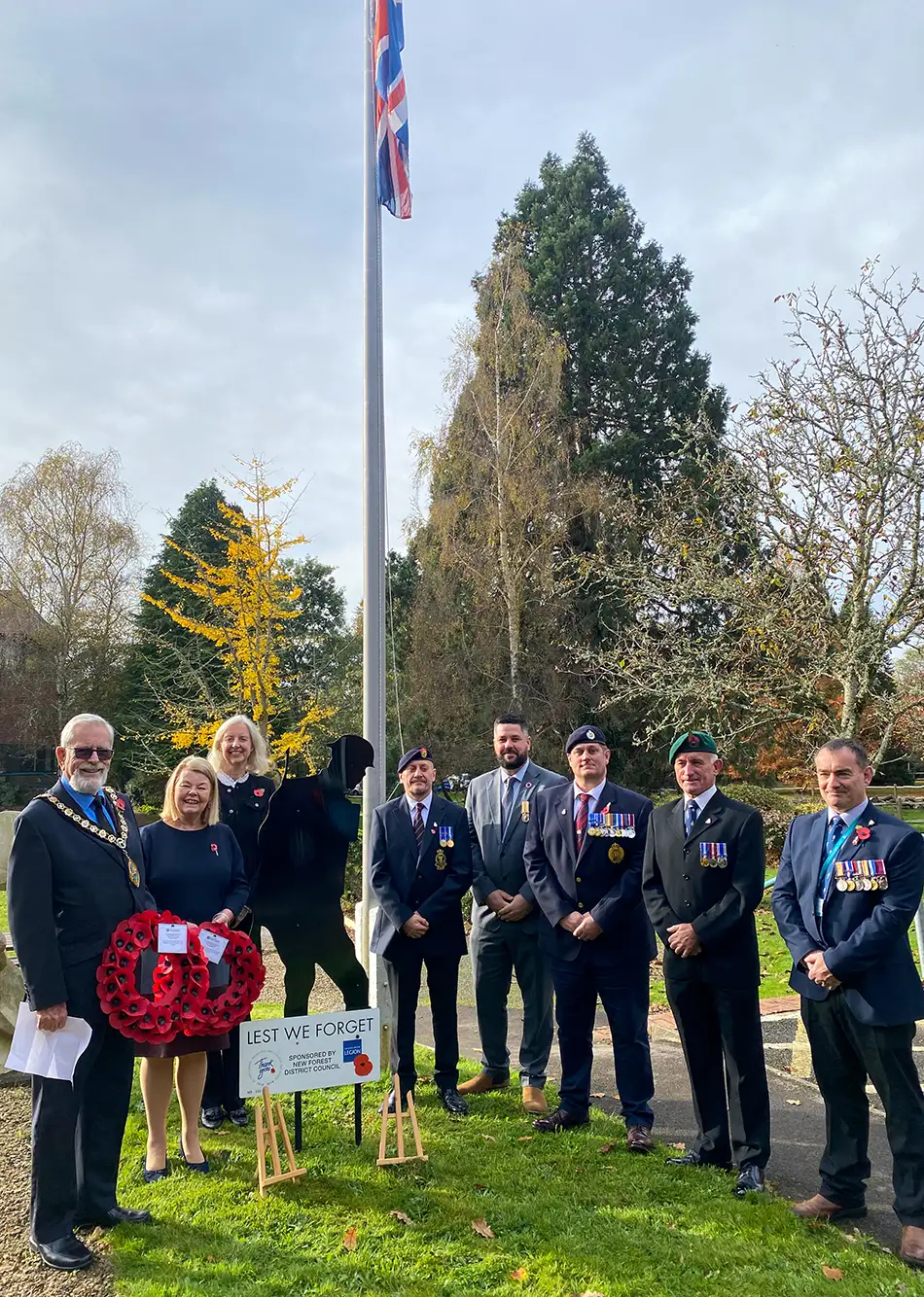 Chairman Leader Chief Executive and NFDC staff who are veterans of the Armed Forces